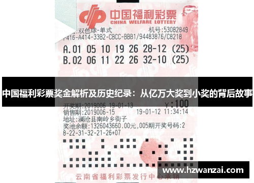 中国福利彩票奖金解析及历史纪录：从亿万大奖到小奖的背后故事